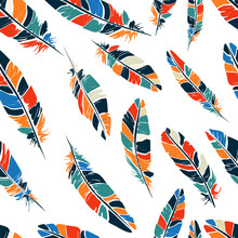 Colored Feathers Pattern