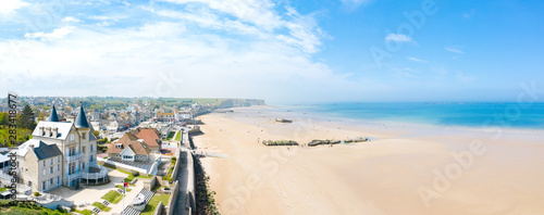 Fotomural Panoramique sur la plage d'Arromanches-les-Bains