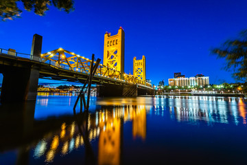 Wall Mural - Sunrise over West Sacramento