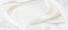 White Silk Fabric Lines