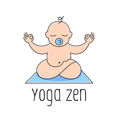 Sticker - baby zen yoga