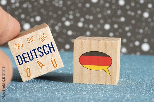 Photo Flagge von Deutschland und die deutsche Sprache