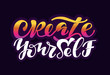 © jane55 - Cute hand drawn motivation lettering poster banner template
