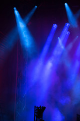 Canvas Print - Blue stage lights