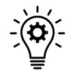 Lightbulb with idea innovation line art vector icon for business apps and websites