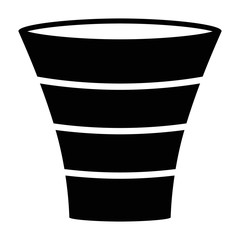 Sales lead funnel process diagram flat vector icon for business apps and websites