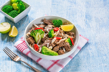 Sticker - Beef and broccoli noodles