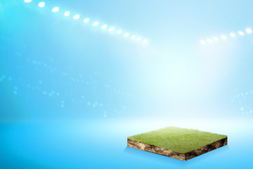 Wall Mural - Green grass with spotlights