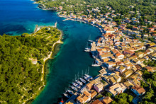 Gaios, Capital City Of Paxos Island, Aerial View. Greece.