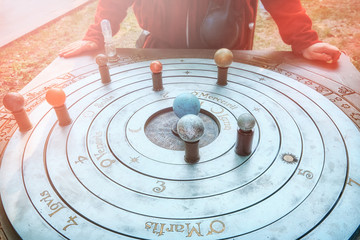 geocentric system of world - the central position in the universe is occupied by a stationary earth,