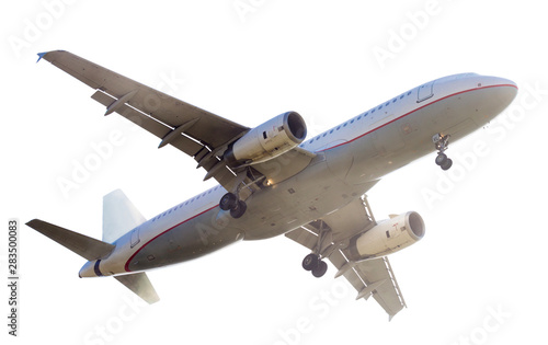 Fotografering  modern airplane on isolated white background