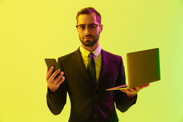 Poster - Handsome young businessman wearing formal suit