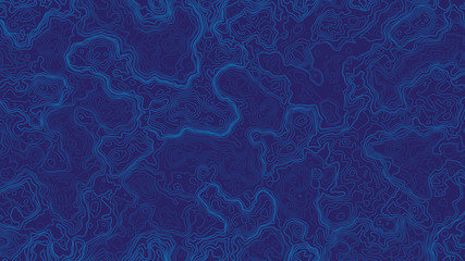 Sticker - Blue Abstract Topographic Contour Map Background. Ultra High Quality Wallpaper