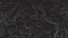 Topographic Contour Map Psychedelic Dark Abstract Background. Ultra High Quality Line Art Wallpaper