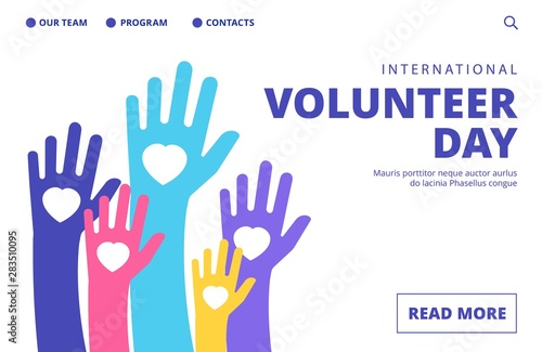 Fotografía Volunteer day landing page