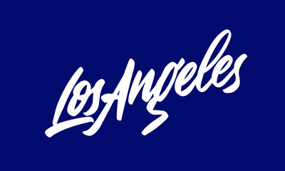 Wall Mural - Los Angeles handwritten city name.Modern Calligraphy Hand Lettering for Printing,background ,logo, for posters, invitations, cards, etc. Typography vector.