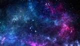 Fototapeta Kosmos - science fiction wallpaper. Beauty of deep space. Colorful graphics for background, like water waves, clouds, night sky, universe, galaxy, Planets, 