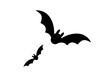 © alona_s - Bats icon set. Bat black silhouette with wings isolated white background. Symbol Halloween holiday, mystery cartoon dark vampire, night flyin element. Spooky scary flat design. Vector illustration
