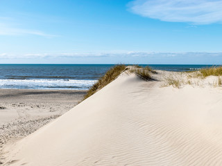 landscape with sand and grass, North Sea coast