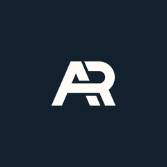 AR. Monogram of Two letters A&R. Luxury, simple, minimal and elegant AR logo design. Vector illustration template.