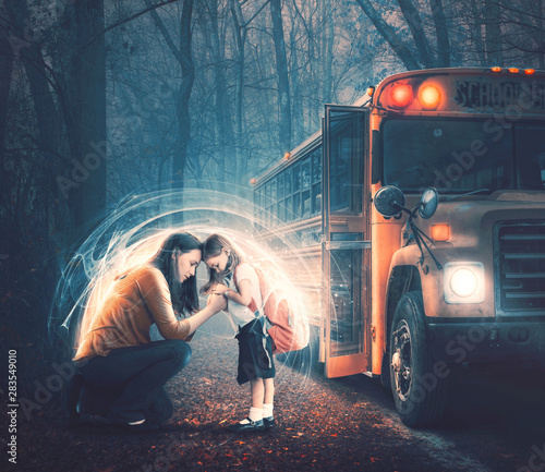 Obraz na plátně Praying before school starts