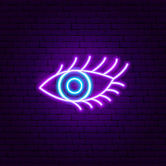 Poster - Beauty Eye Neon Sign