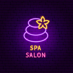 Wall Mural - Spa Salon Neon Label