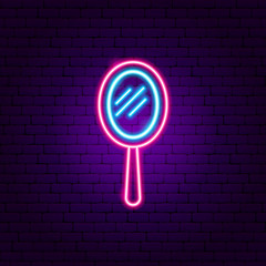 Wall Mural - Hand Mirror Neon Sign