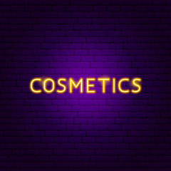 Wall Mural - Cosmetics Neon Text