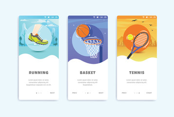 set onboarding screens user interface kit template