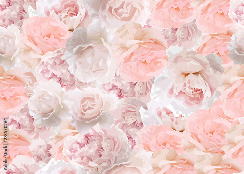 Plakat róże   bezszwowe-tlo-roz-wzor-przetargu-rozowe-kolory