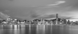 Fototapeta Mosty linowy / wiszący - Panoramic view of Victoria Harbor and Hong Kong skyline