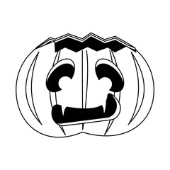 Sticker - halloween october scary celebration cartoon in black and white