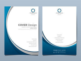 Wall Mural - blue corporate identity cover business vector design, flyer brochure advertising abstract background