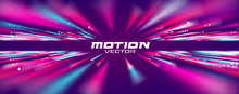Motion Speed Line Abstract Vector Background, Moving Effect Light.