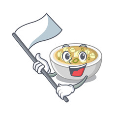 Sticker - With flag wonton soup cooked cartoon frying pan