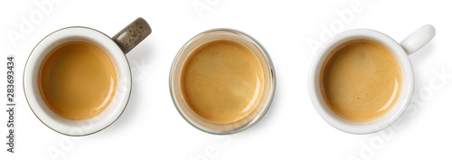 Cuadros en Lienzo Set of three various espresso cups