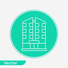 Wall Mural - Apartment vector icon sign symbol