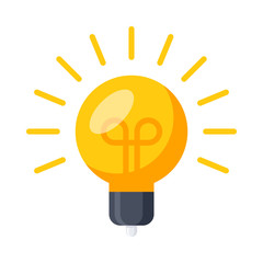 Wall Mural - innovative idea modern stylish icon with light bulb