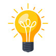 Innovative idea modern stylish icon with light bulb