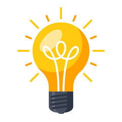 innovative idea modern stylish icon with light bulb