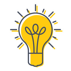 Wall Mural - innovative idea modern stylish icon with light bulb