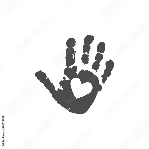 Vector concept or conceptual cute paint human hand or ...
