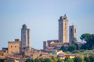 Wall Mural - San Gimignano is a small medieval town near Siena, Tuscany, Italy