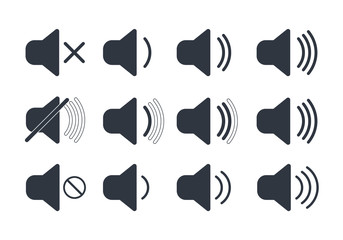 Wall Mural - set of volume icons. vector icon on white background.