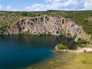 Wall Mural - Red Lake (Crveno jezero) Blue Lake (Plavo jezero) and sourrounding lakes of Imotsko Polje, Croatia are sites of greatest landscape diversity of Europe. 