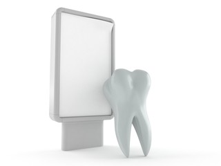 Canvas Print - Tooth with blank billboard