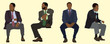 Black Business Men Sitting Down