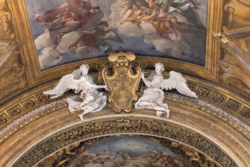 Wall Mural - Interior view of Jesus and Mary Church, Rome, Italy.