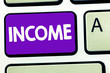 © Artur - Handwriting text writing Income. Concept meaning money received especially on regular basis for work or investments.